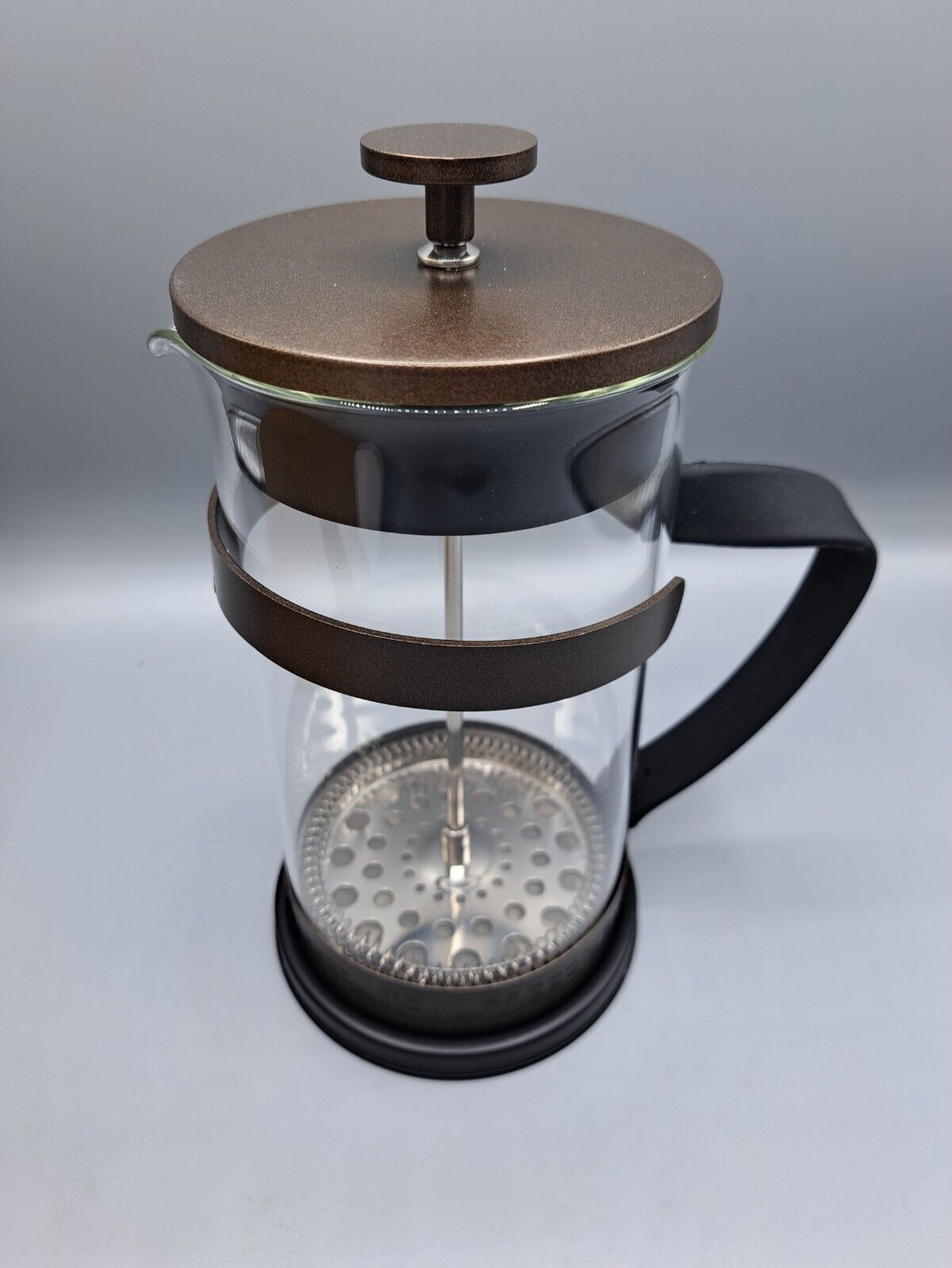 Navaris French Press Glas, Retro, 1000ML Braun